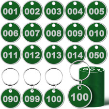 Tandefio 1-100 Numbered Key Tags round ID Aluminum Alloy Metal Number Tags Marki