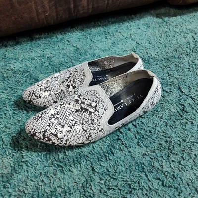 Vince Camuto Size 7.5M Flats Loafers Fabeau Shoes Snakeskin Washable Knit -V
