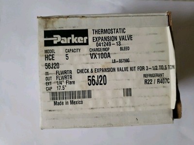 Parker Thermostatic Expansion Valve Kit 56J20 HCE-5-VX100A