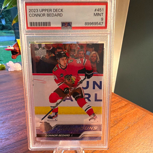 2023-24 Upper Deck Series 2 Connor Bedard Young Guns #451 RC PSA 9 Blackhawks
