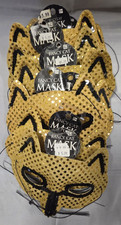 Lot of 6 Sparkle Sequined Fancy Cat Masks for Halloween/Costume Party
