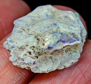 11Ct Natural Australian Lightning Ridge Black Opal Facet Rough Specimen YPWA196