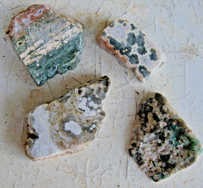 rle OCEAN or SEA  JASPER HEEL SLABS, MADAGASCAR, ONE FACE POLISHED  2.4'' x 2''