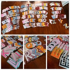 Huge Lot Of 750 Iron On Letter Patches
