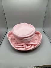 Kentucky Derby Bridal Tea Party Wedding Church Hat, Pimk With Bow