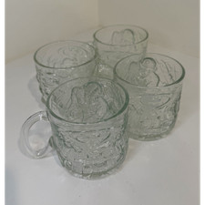 McDonald's Batman Forever Clear Glass Mugs Set of 4 1995 Original