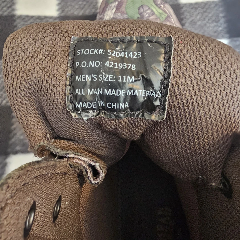 BOTA DE CAZA AL AIRE LIBRE IMPERMEABLE CAMUFLAJE PUNTERA DE ACERO HOMBRE PELIRROJA TIMBER BUCK 11 ¡NUEVA SIN CAJA! Foto 4 de 4