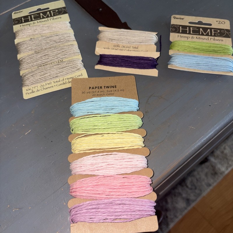 DARICE Hemp Cord Lot Different Colors! Craft Cord Jewelry Making Paper Twine