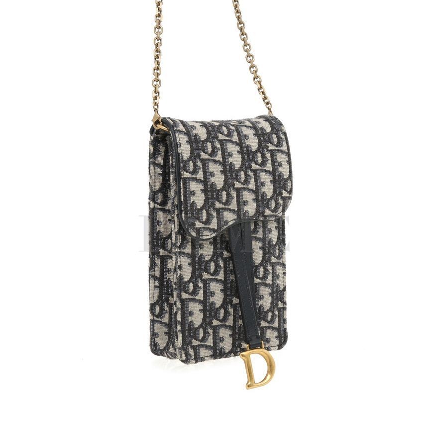 Dior Oblique Mini Cross Chain Phone Box Saddle Bag S5641CTZQ