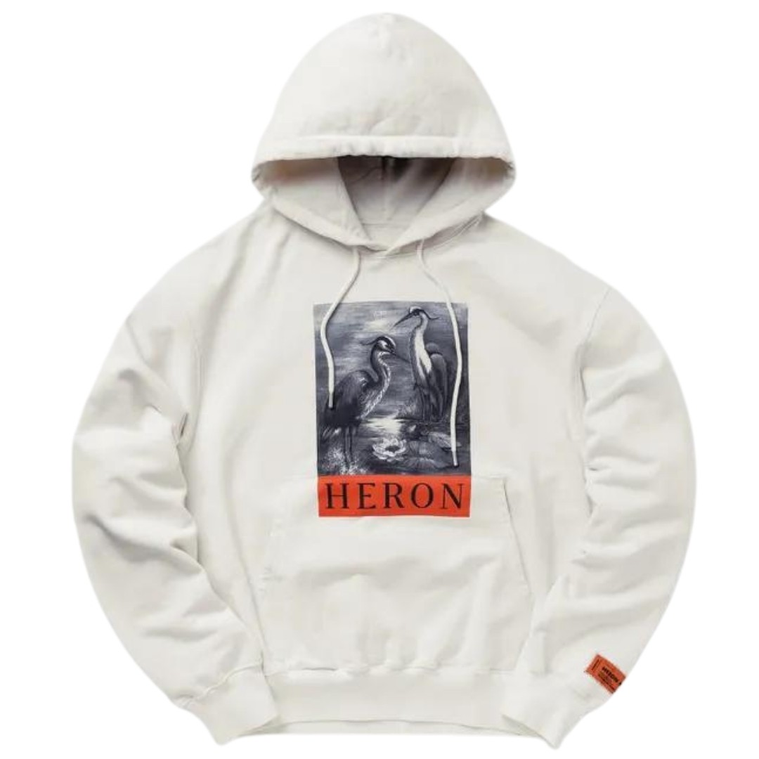 Белая толстовка с капюшоном Heron Preston с логотипом Цапли в коробке 62690₽