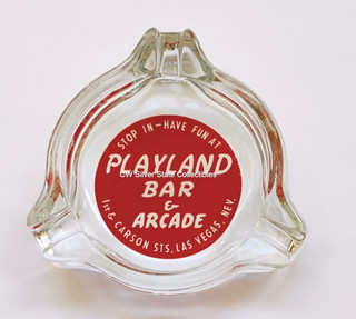 1940's 50's Playland Bar Arcade Casino Ashtray 1St &Carson Downtown Las Vegas NV