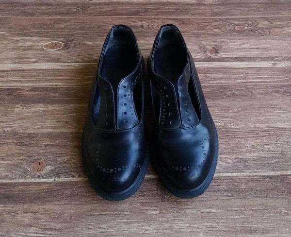 Women Dr. Martens Heels Black Leather 37 #7KTH