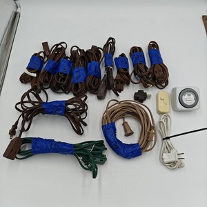 VTG Extension Cord Mixed Lot of 13 - 125v 1625w - Polarized 2 Prong 6-25 ft ++++