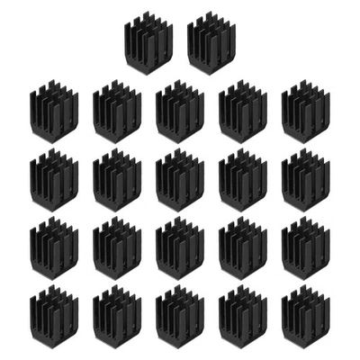 22 Stück 9x9x12mm Kühlkörper Aluminium Kühler Kühlkörper Kühlung Schwarz - Bild 1 von 4
