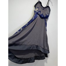 Free People Boho Elegant High Low Dress Floral Purple Size 0