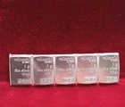 Valcambi 1g .999 Fine Silver Bar Set of 5 - Total 5g Silver Bars 999.0 Fineness