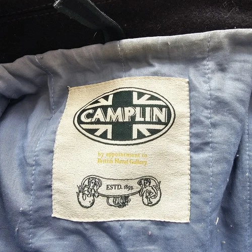 CAMPLIN Men's PEACOAT ISLAND T Wool Jacket Solid sz 52 Navy Blue Y7f image 6