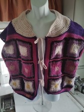 Granny Square Crochet Hand Made Vest Size L/XL