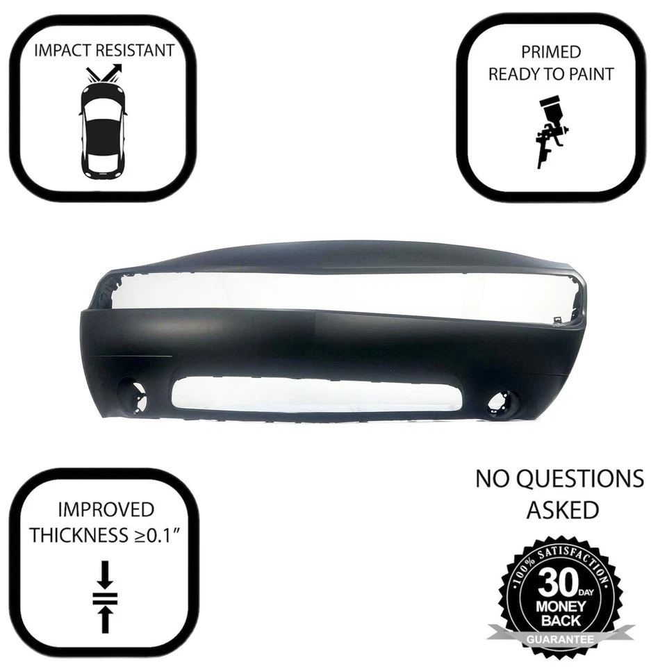 Cubierta de parachoques delantero para Dodge Challenger 2011-2014 cebado 68109836AB CH1000994 Foto 3 de 4