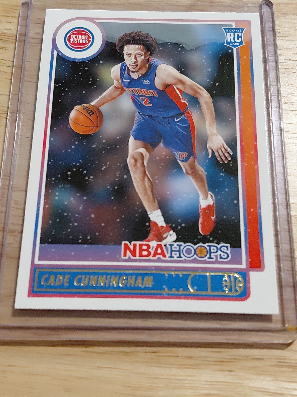 2021-22 Panini NBA Hoops Cade Cunningham #201 Pistons Holiday Winter RC ROOKIE