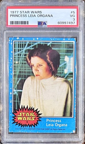 1977 Topps Star Wars #5 Princess Leia Organa — PSA 3