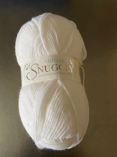 Sirdar Snuggly DK Wool 100g white Machine Washable & Tumble Dry