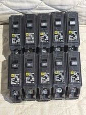 LOT OF 10 NEW PULL OUTS SQUARE D HOM120 HOMELINE 1 POLE 20 AMP 120V BREAKERS
