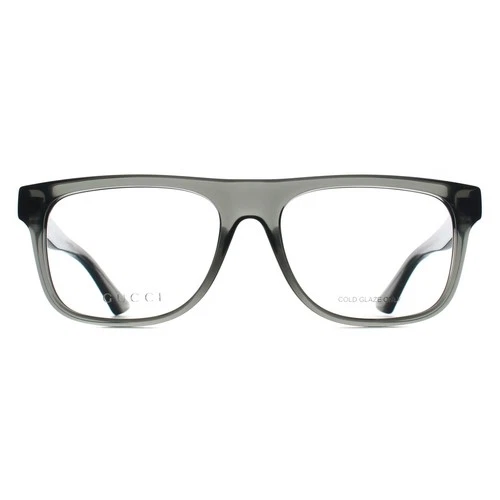 Gucci Glasses Frames GG1117O 003 Shiny Transparent Grey Men