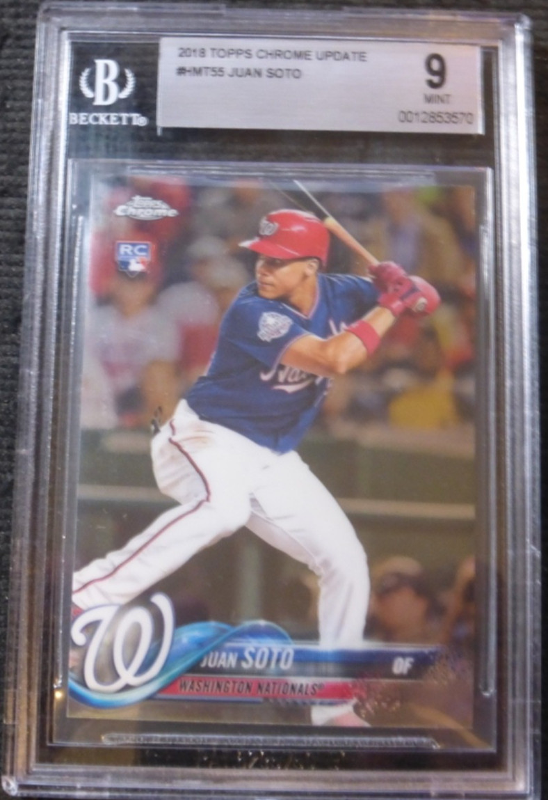2018 TOPPS CHROME UPDATE JUAN SOTO HMT55 ROOKIE RC BGS 9 MINT