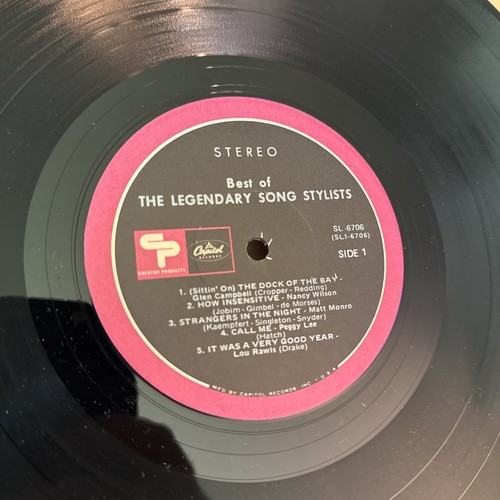 Best of the Legendary Song Stylists LP 1971 Capitol SL6706 Lou Rawls Dean Martin - Picture 7 of 9