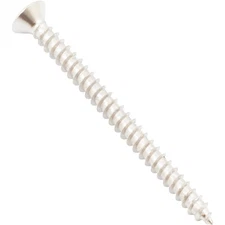 Door Hinge Screws, #9 x 2-1/4", 6-Pack, Satin Nickel by Stone Harbor Hardware