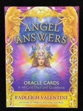 ANGEL ANSWERS 44 CARDS ORACLE DECK & GUIDEBOOK  / COMES WITH A FREE GIFT!!!