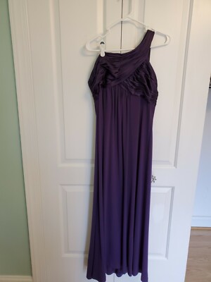 david's bridal lapis bridesmaid dress David's Bridal Bridesmaid Cocktail Prom Dress Size 14 Lapis Purple