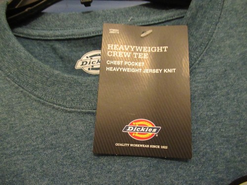 X) T-shirt girocollo uomo Dickies grande pesante blu - Foto 3 di 5