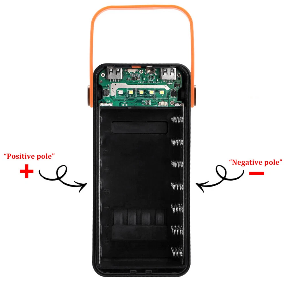Power Bank DIY Case Kit with 21x18650 Battery Support Fast Charging Detachable Shell Box for Custom Builds