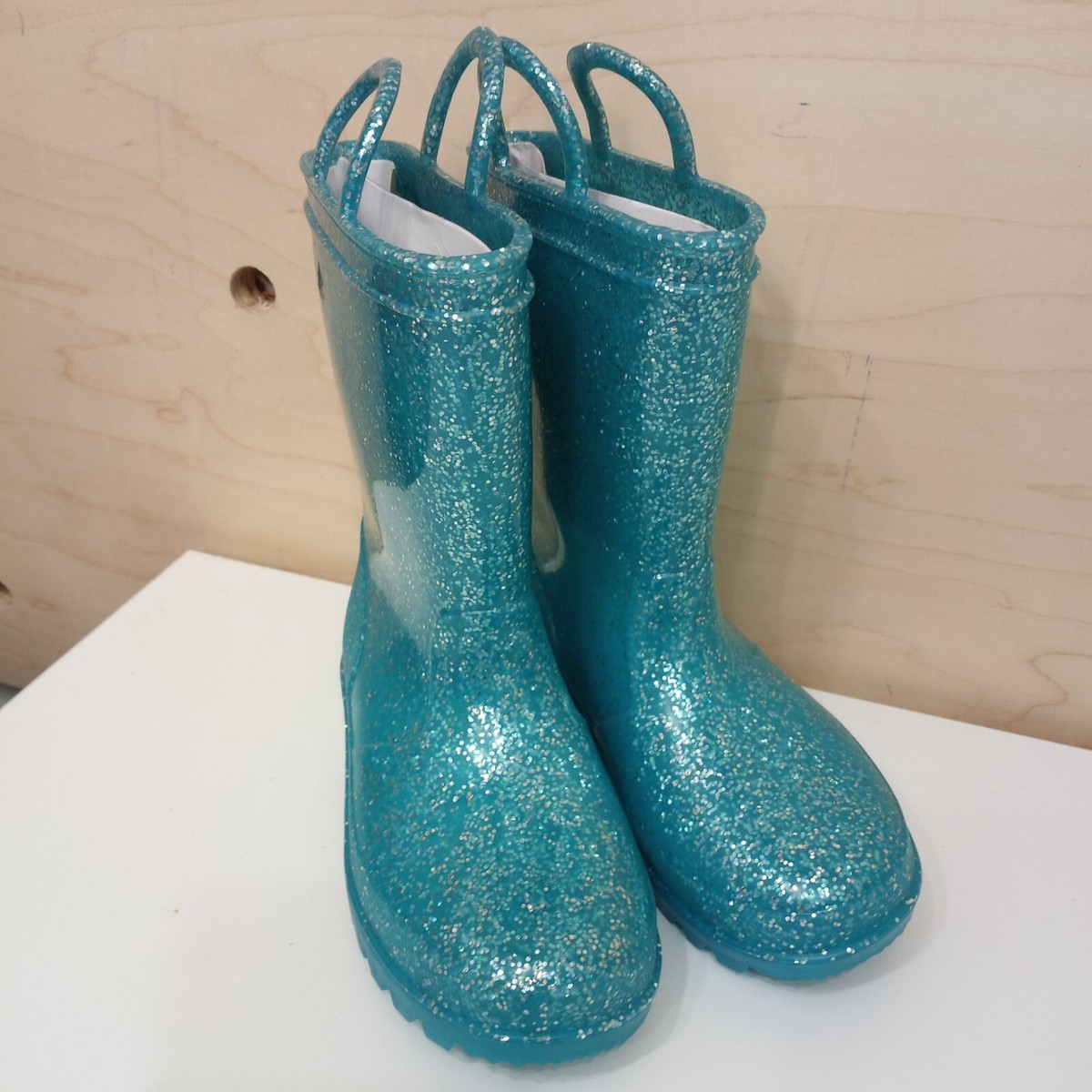 New Kids Zoogs Size 10 Sparkle Rainboots Rain Boots