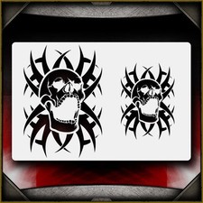 Tribal Skull 1 Airbrush Stencil Template Airsick