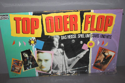 Brettspiel TOP ODER FLOP Das Heisse Spiel um Star und Hits  Parker 1989 Neu