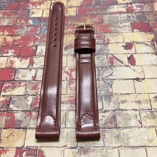 Single keeper USA watch band 1930s Extra Long vintage 15mm brown Shell Cordovan