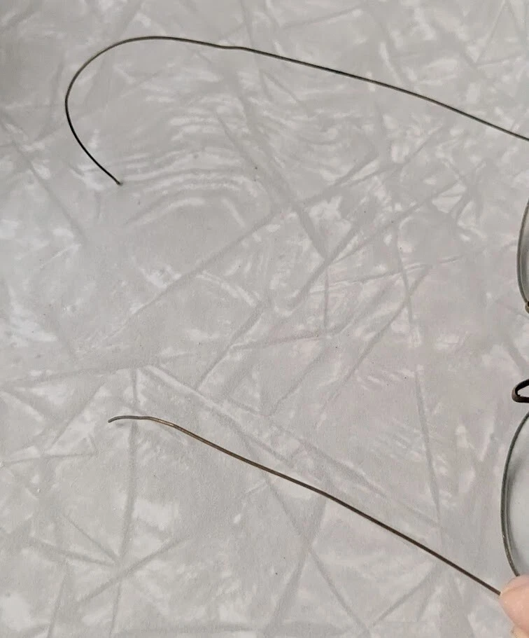 Antique Wire Rimmed Spectacles Glasses Vintage Round Marked USA Harry Potter - Image 3 of 4