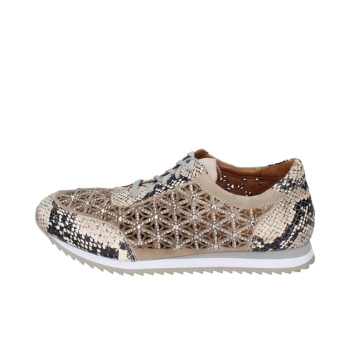 Chaussures femme FEMME PLUS 38 EU baskets marron daim beige strass BC565-38 - Photo 5 sur 5