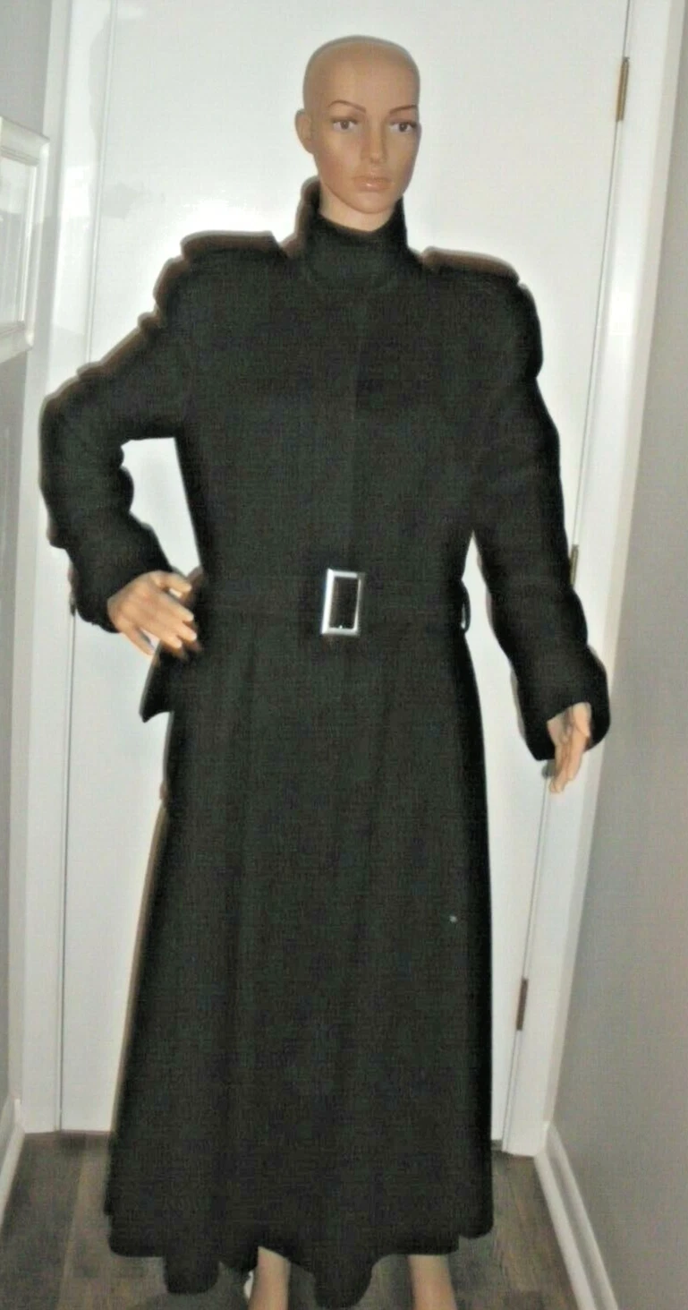 SAINT LAURENT (YSL) Cappotto lana nero YSL Rive Gauche tg. 44 U.S.8