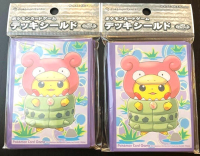 Pokemon Deck Shield Mega Slowbro Poncho Pikachu 64 Sleeve Japan NEW 32 x 2 Set