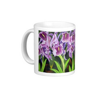 Ceramic Mug - Purple Flowers