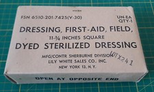 Dyed Sterilized Dressing Army Field Bandage, 11-3/4 Inches Square