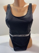 VICTORIA'S SECRET Shine Strap Plunge One-Piece Swimsuit M. NWOT