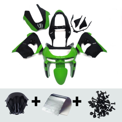ABS Plastic Green Black Fairing Kit For Kawasaki Ninja ZX9R 1998 1999 Bodywork