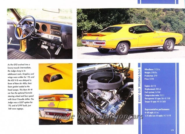 1970 Pontiac GTO Judge - Original Car Print Article J263 Foto 2 de 2