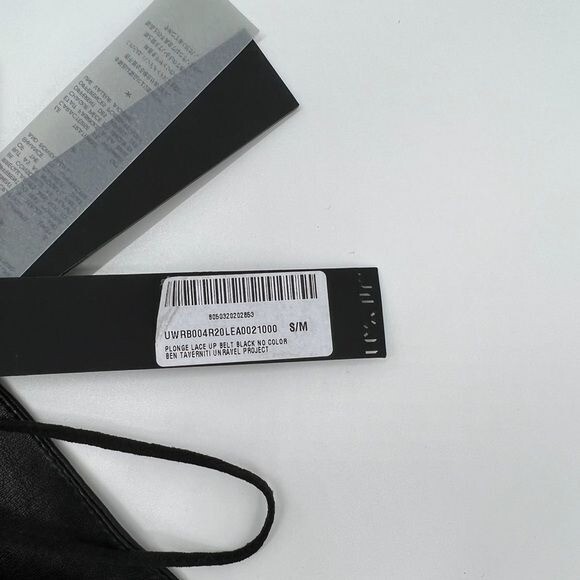 Ben Taverniti Unravel Project Leather Lace Up Belt Sz S/M 