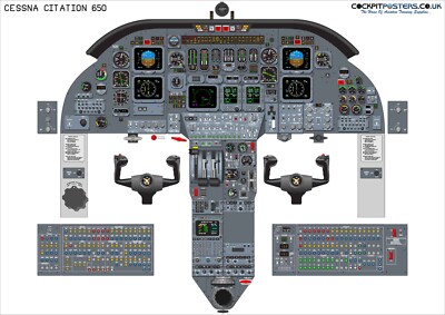 Cessna Citation 650 Cockpit Poster